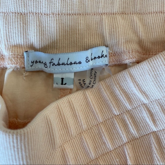 YOUNG FABULOUS & BROKE Peach Joggers Size L NEW - Picture 6 of 8